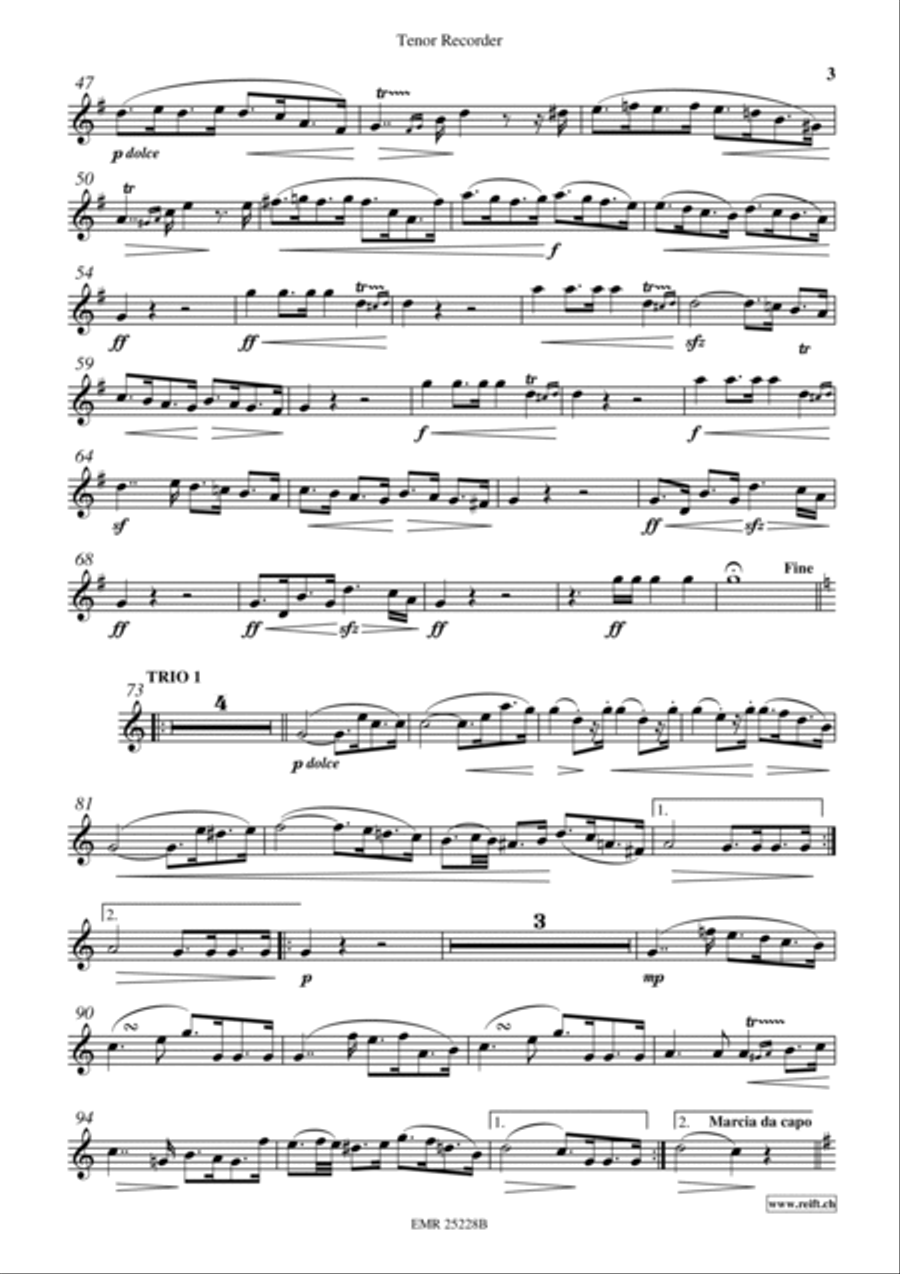 2 Marches Tenor Recorder scores gallery preview page 4