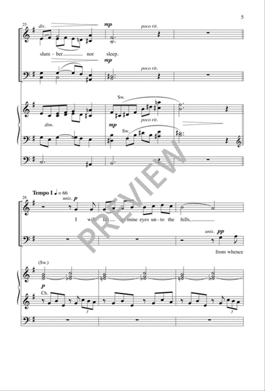My Help Cometh from the Lord 4-Part scores gallery preview page 6