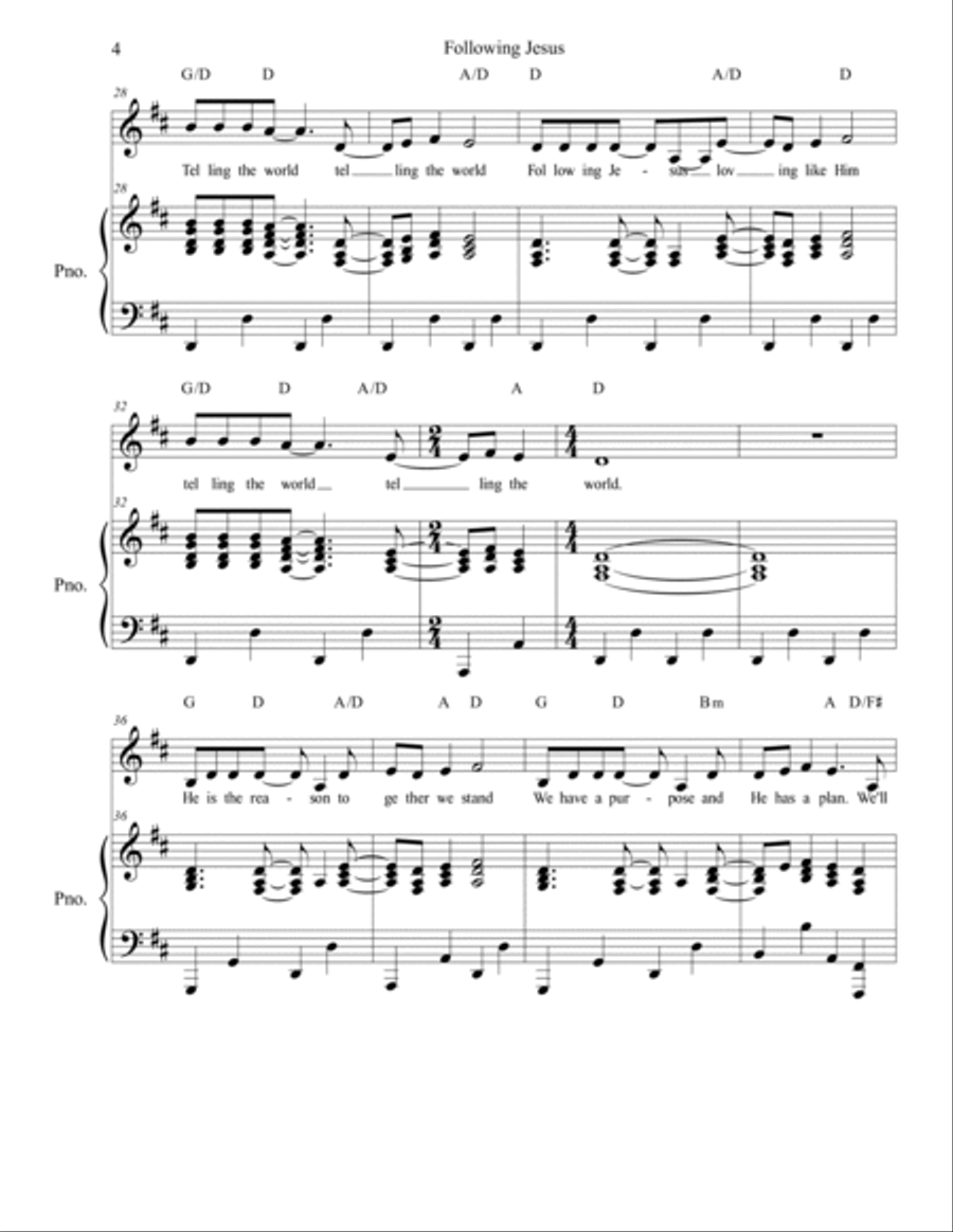 Following Jesus Following Jesus Voice scores gallery preview page 4