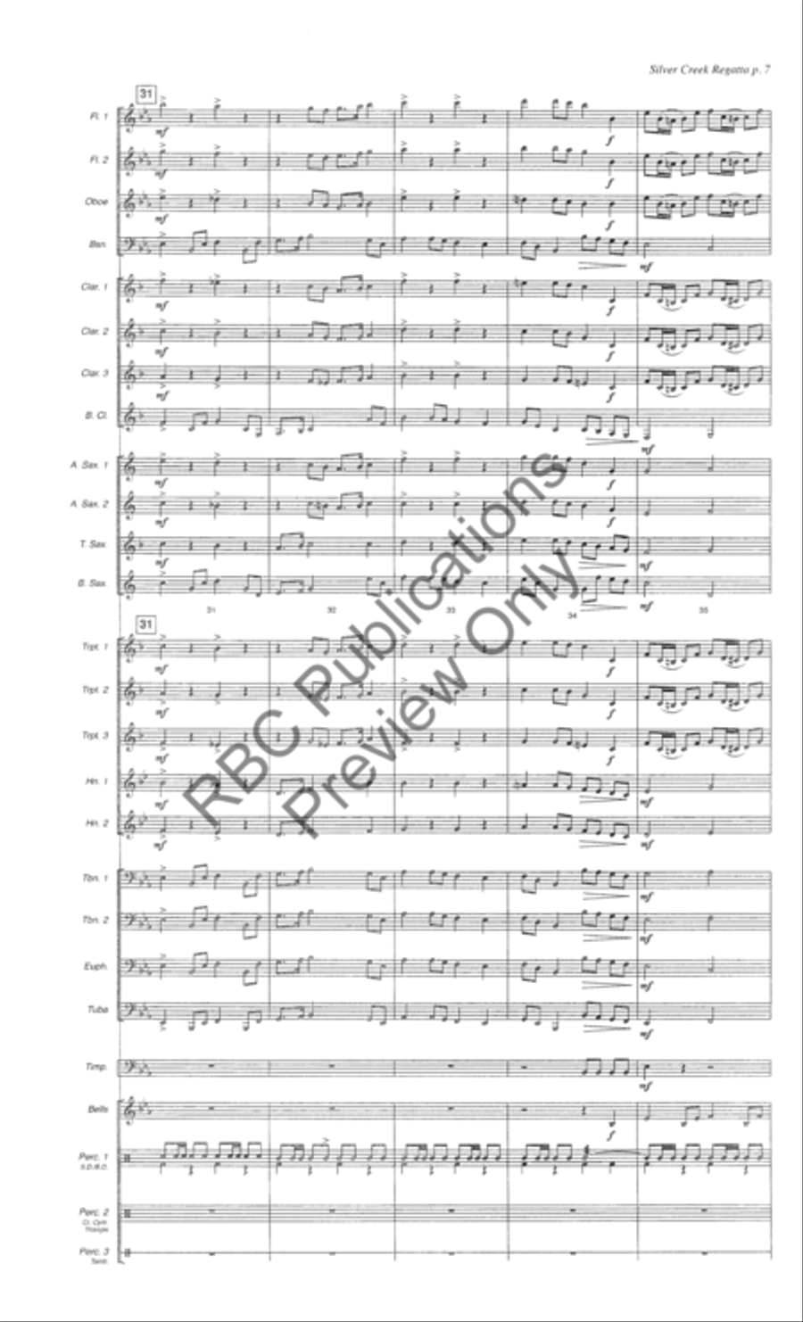 Silver Creek Regatta Concert Band scores gallery preview page 10