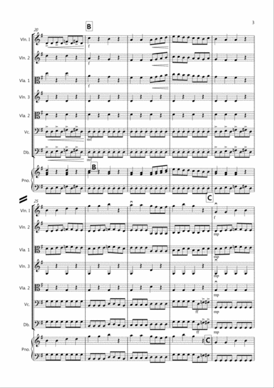 Haydn Rocks! for String Orchestra String Quartet scores gallery preview page 3