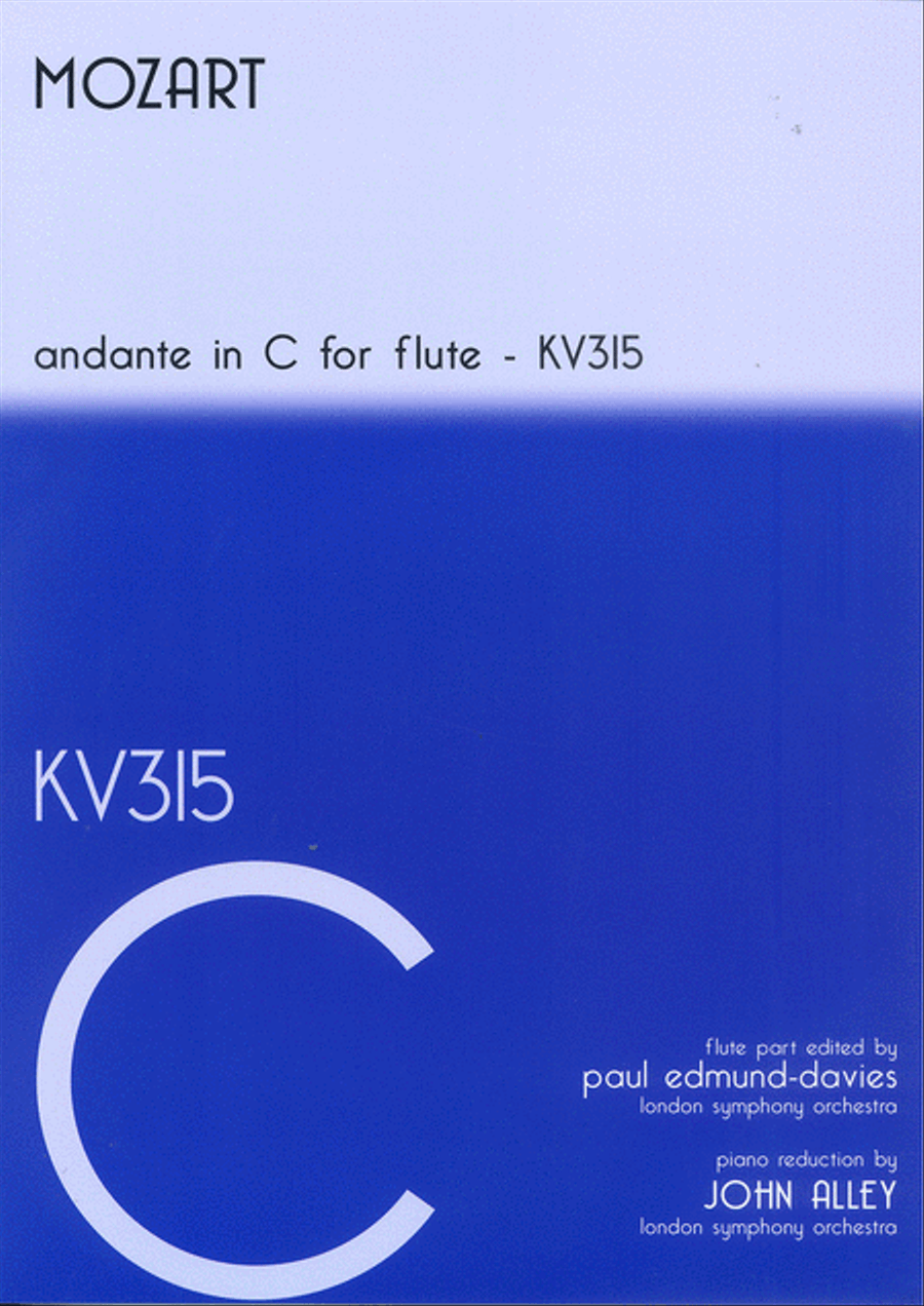 Andante in C - KV315 Flute Solo scores gallery preview page 1