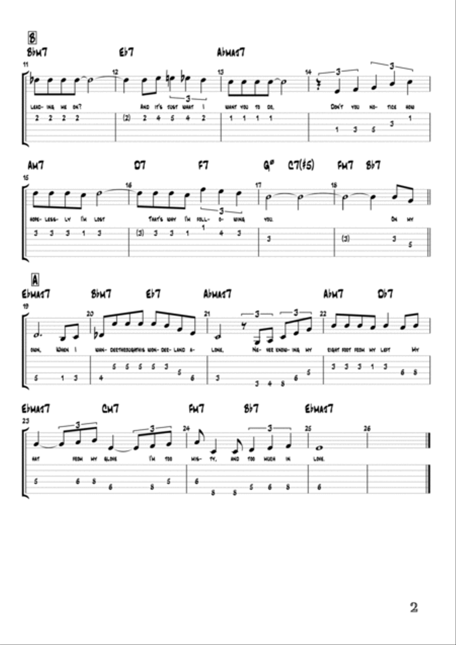 Misty Electric Guitar scores gallery preview page 3