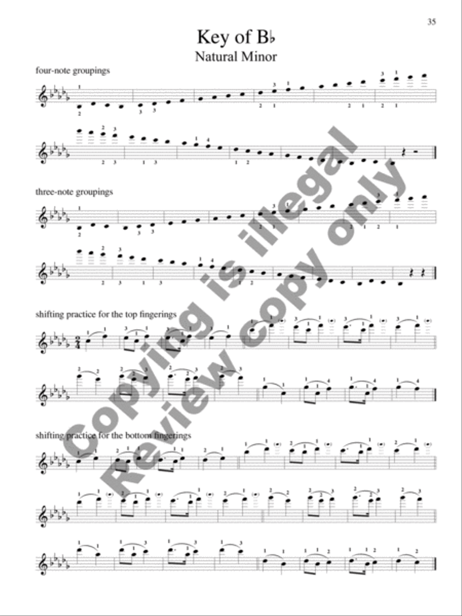 Scales and Arpeggios with Shifting Practice: Violin Violin scores gallery preview page 10