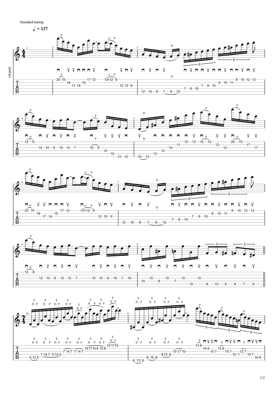 Project 1 Project 1 Classical Guitar scores gallery preview page 1