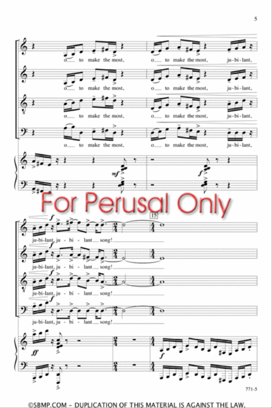 My Spirit Is Uncaged - SATB Octavo 4-Part scores gallery preview page 4