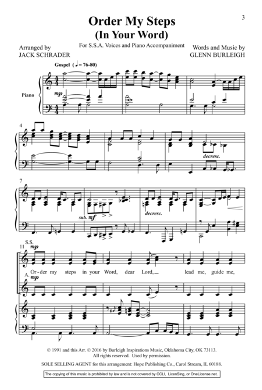 Order My Steps Order My Steps 4-Part scores gallery preview page 2