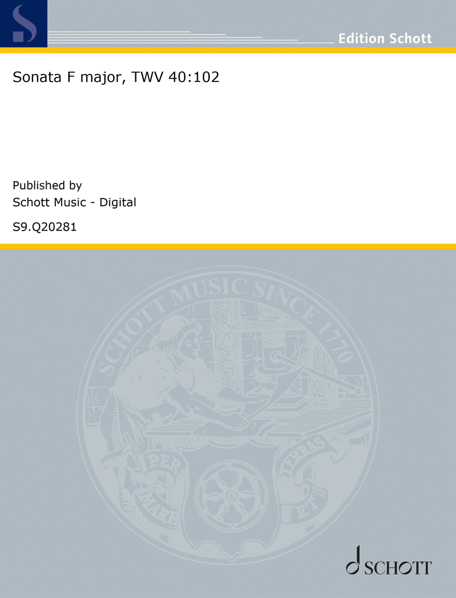 Sonata F major, TWV 40:102 Alto Recorder scores gallery preview page 1