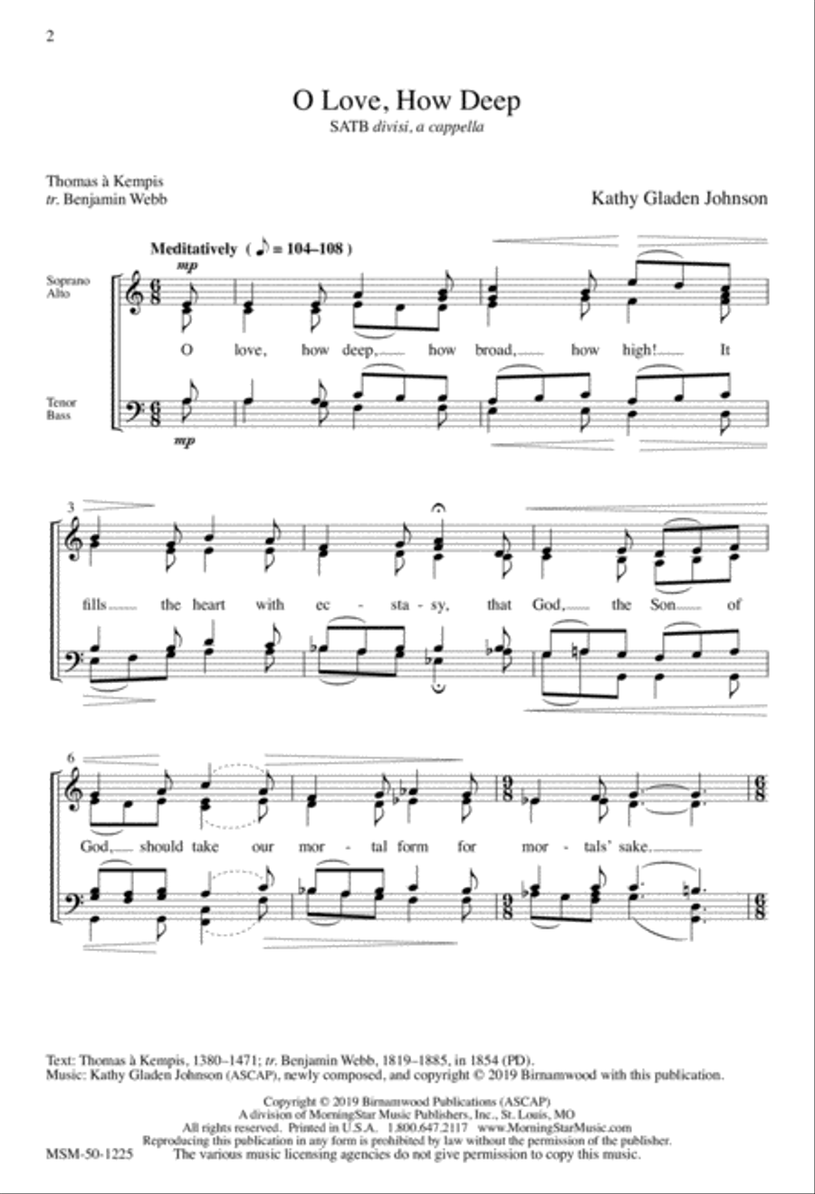 O Love, How Deep Divisi scores gallery preview page 2