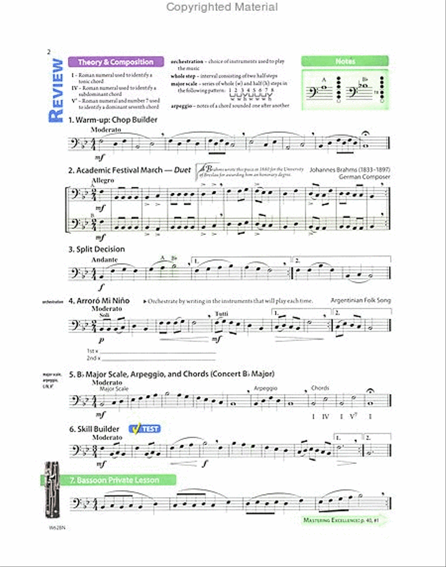 Tradition of Excellence Book 2 - Bassoon Concert Band Methods scores gallery preview page 2