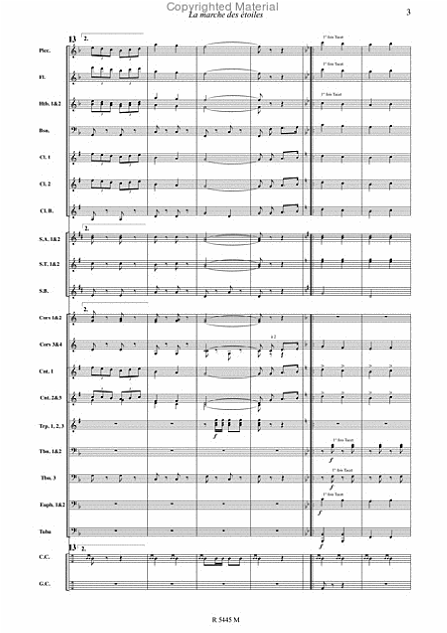 La marche des etoiles La marche des etoiles Concert Band scores gallery preview page 4