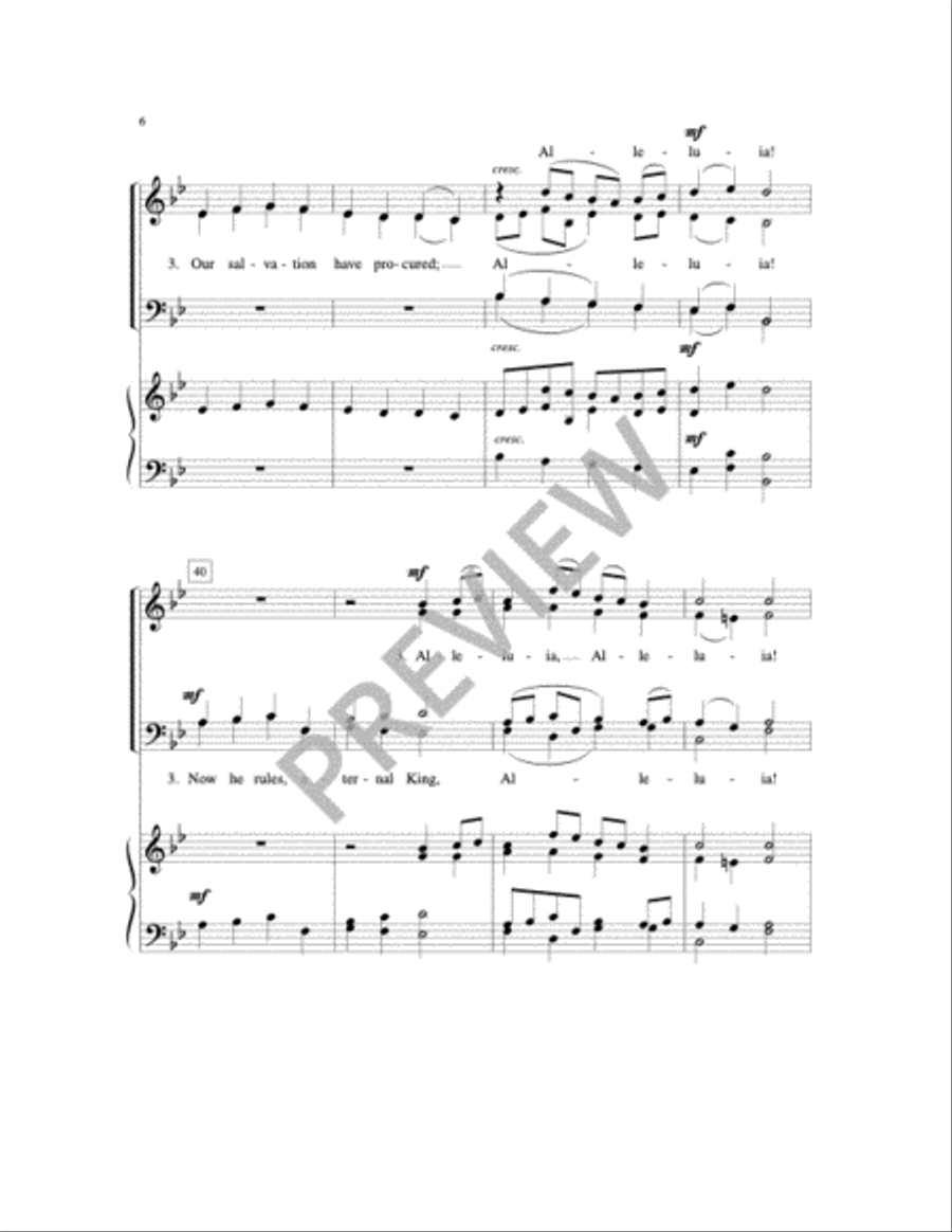 Jesus Christ is Risen Today 4-Part scores gallery preview page 11