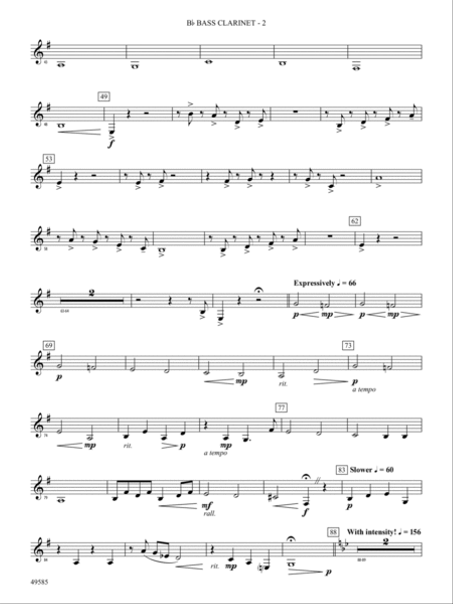 Continuance: B-flat Bass Clarinet Concert Band scores gallery preview page 2