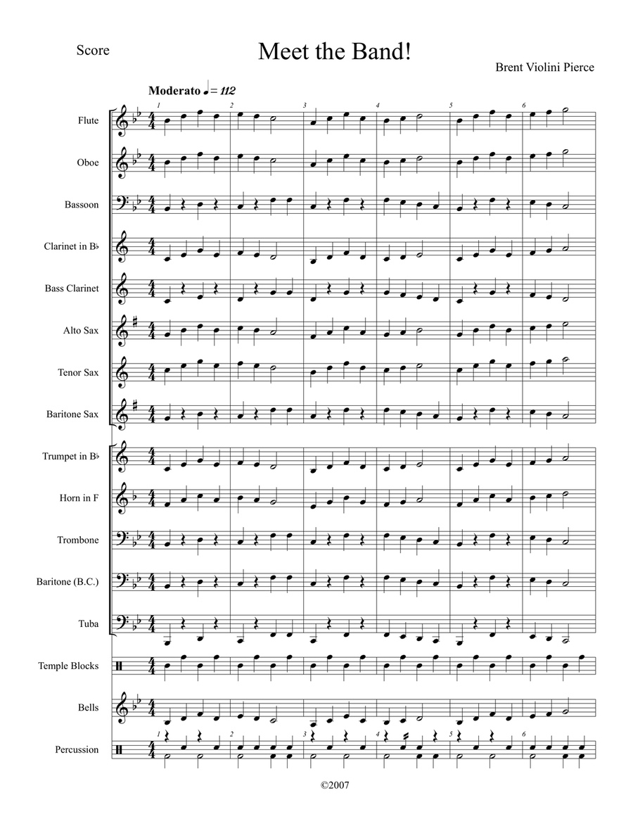 Meet the Band! Concert Band scores gallery preview page 2