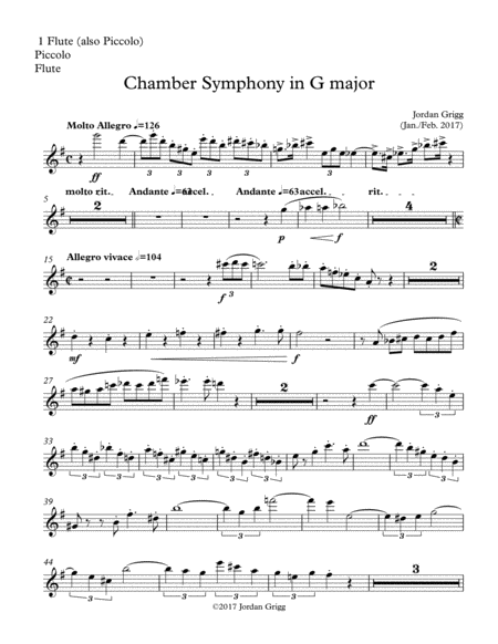 Chamber Symphony in G major-Parts