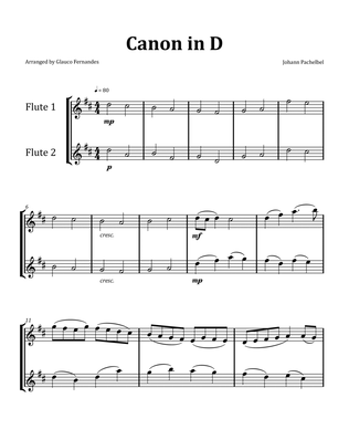 Book cover for Canon by Pachelbel - Flute Duet
