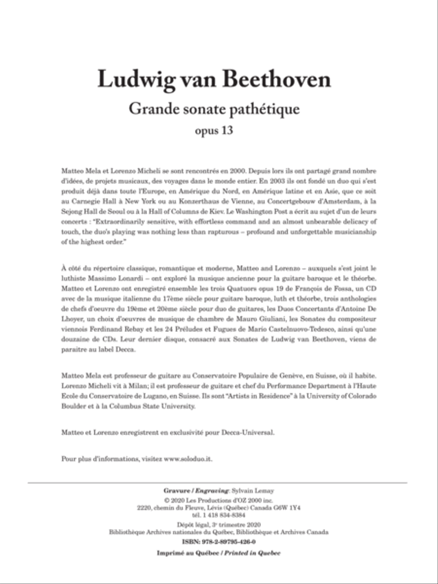 Grande sonate pathétique, opus 13 Classical Guitar scores gallery preview page 2