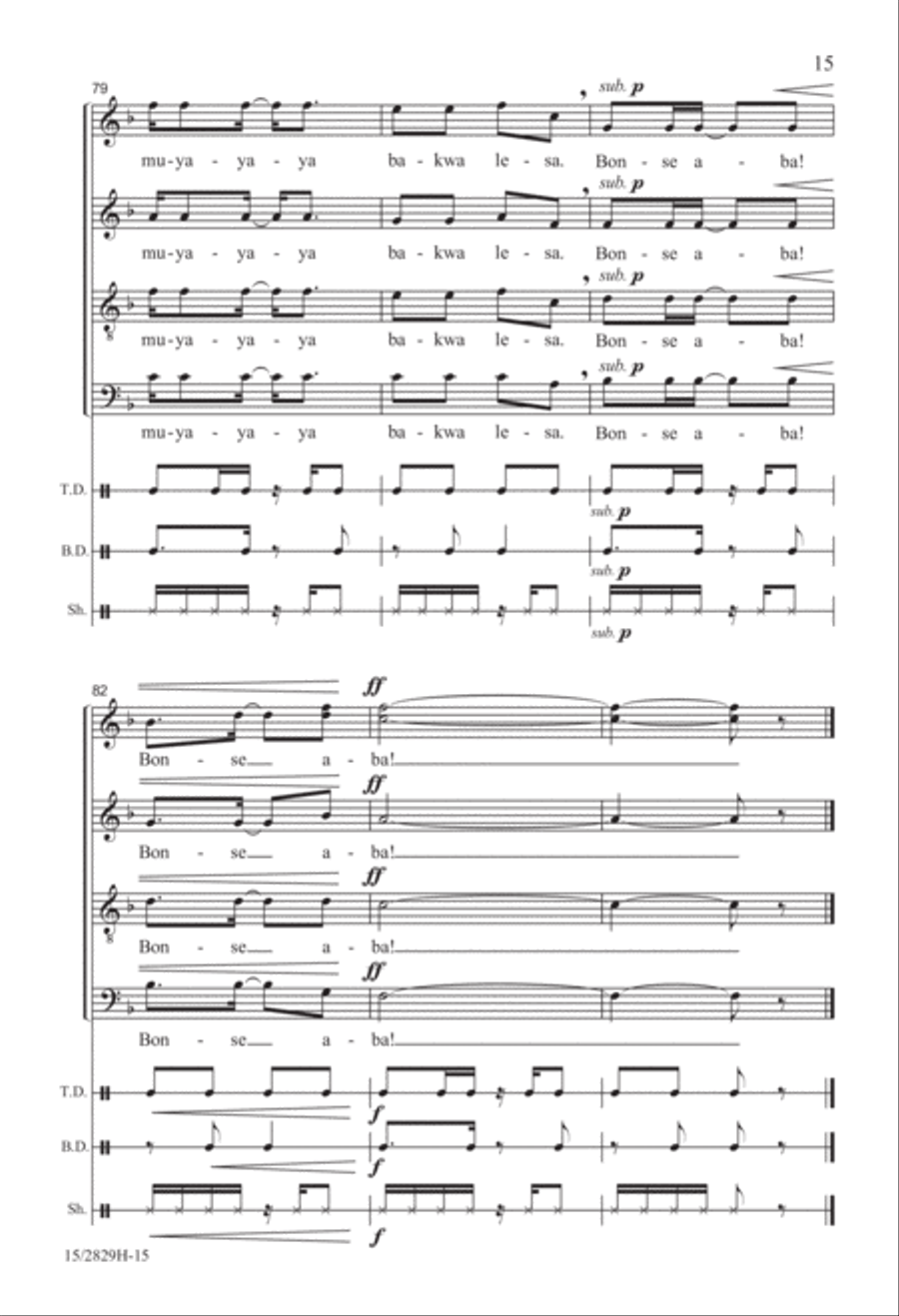 Bonse Aba 4-Part scores gallery preview page 15