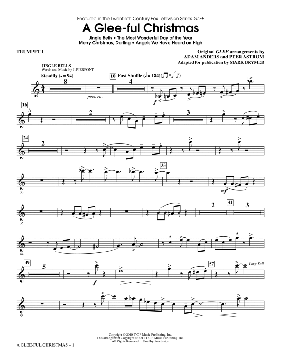 A Glee-ful Christmas (Choral Medley)(arr. Mark Brymer) - Trumpet 1