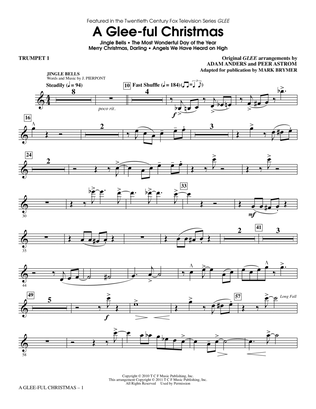 Book cover for A Glee-ful Christmas (Choral Medley)(arr. Mark Brymer) - Trumpet 1