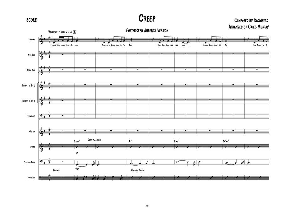 Creep Creep Jazz Ensemble scores gallery preview page 1