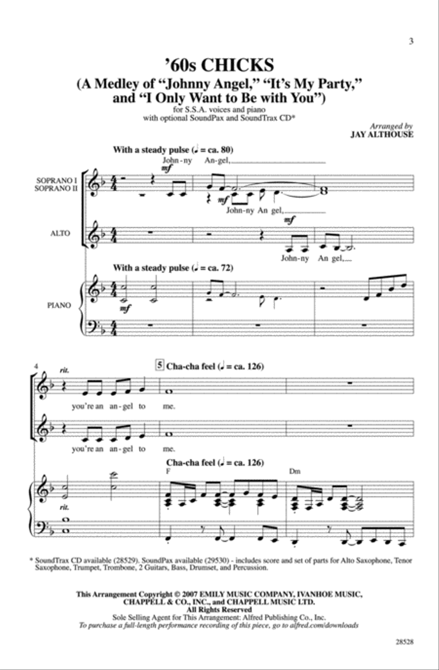 '60s Chicks (A Medley) '60s Chicks (A Medley) Choir scores gallery preview page 2