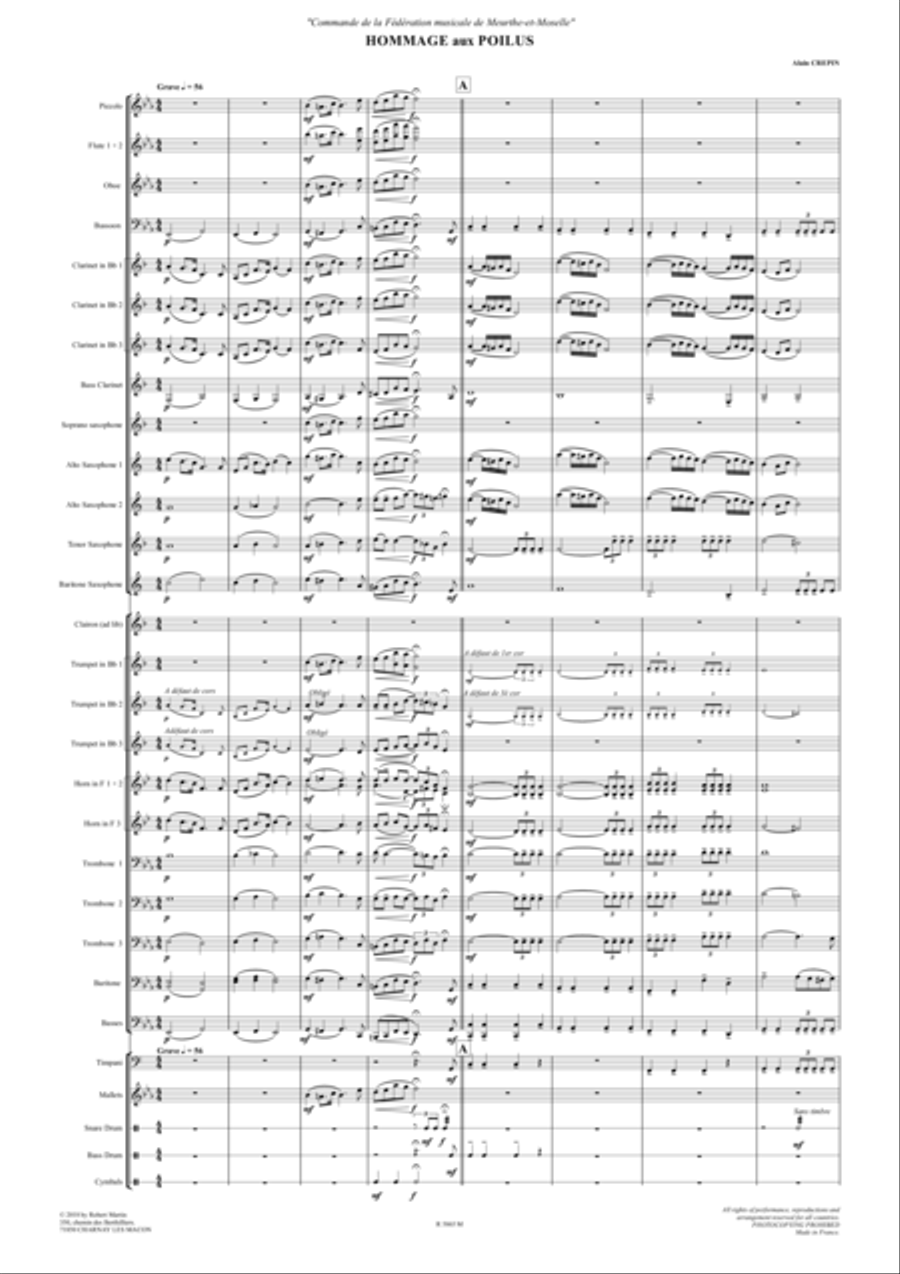Hommage aux poilus Concert Band scores gallery preview page 2