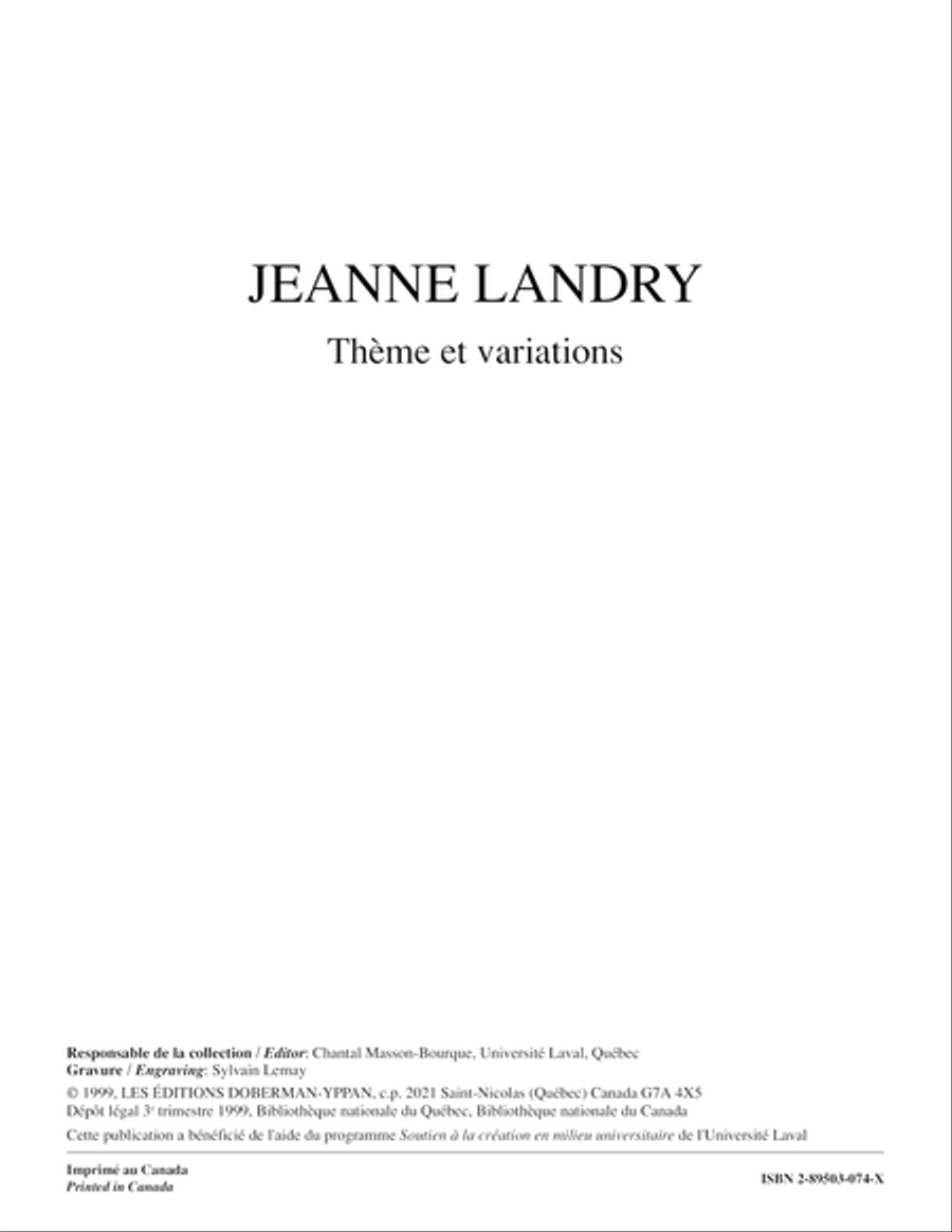 Thème et variations Piano Solo scores gallery preview page 1