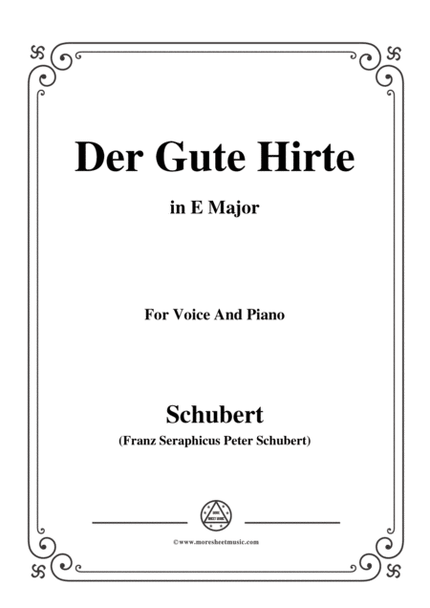 Schubert-Der Gute Hirte,in E Major,for Voice&Piano image number null
