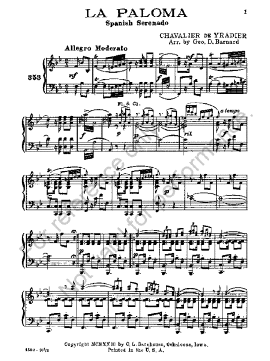 La Paloma Set of Parts scores gallery preview page 2