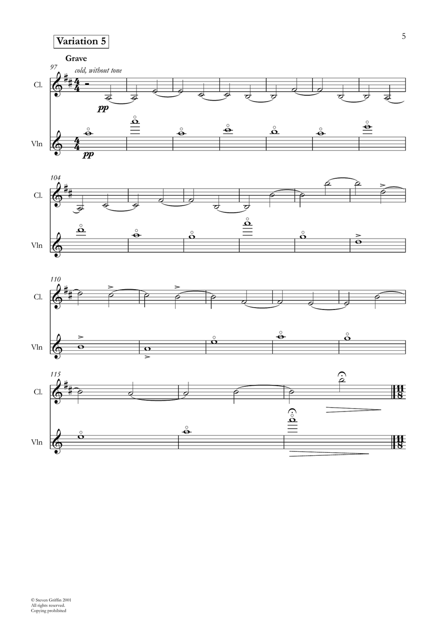 In Nomine Clarinet scores gallery preview page 5