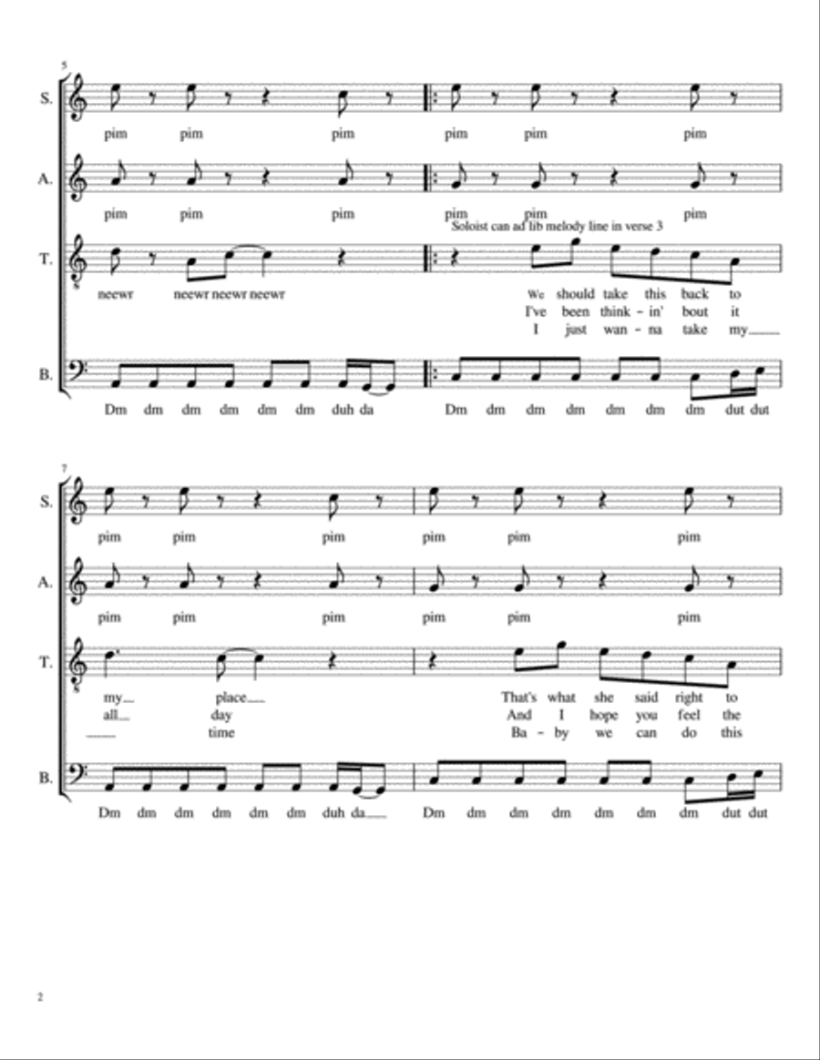 Slow Hands 4-Part scores gallery preview page 2