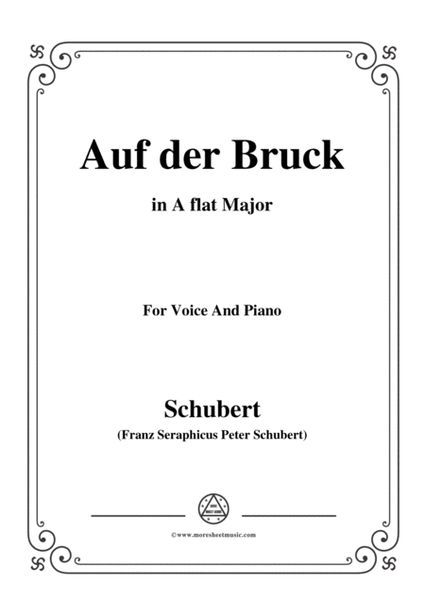 Schubert-Auf der Bruck,Op.93 No.2,in A flat Major,for Voice&Piano image number null