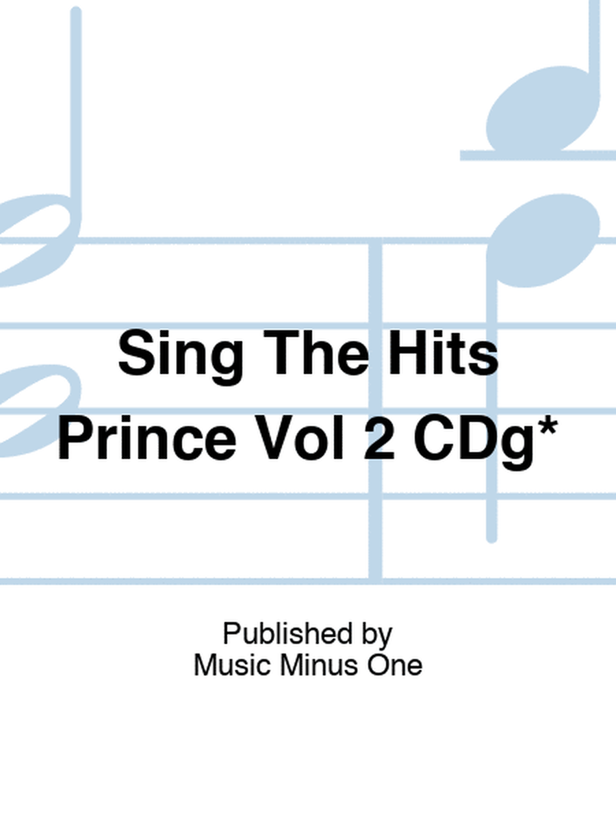 Sing The Hits Prince Vol 2 CDg*