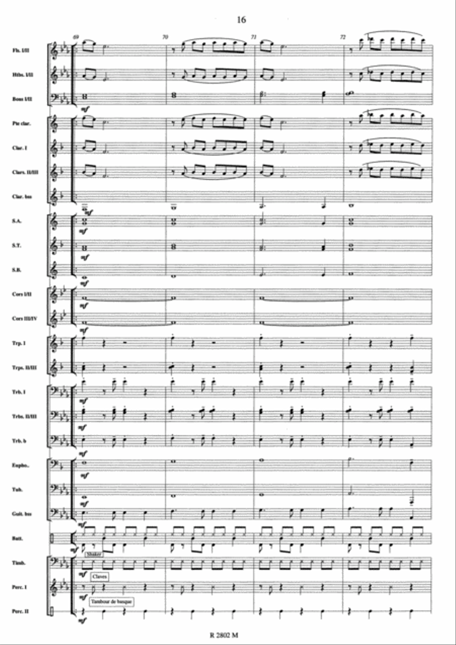 Johnny Hallyday Johnny Hallyday Concert Band scores gallery preview page 14