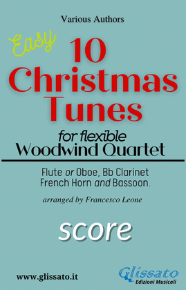10 easy Christmas Tunes - Flex Woodwind Quartet (score)