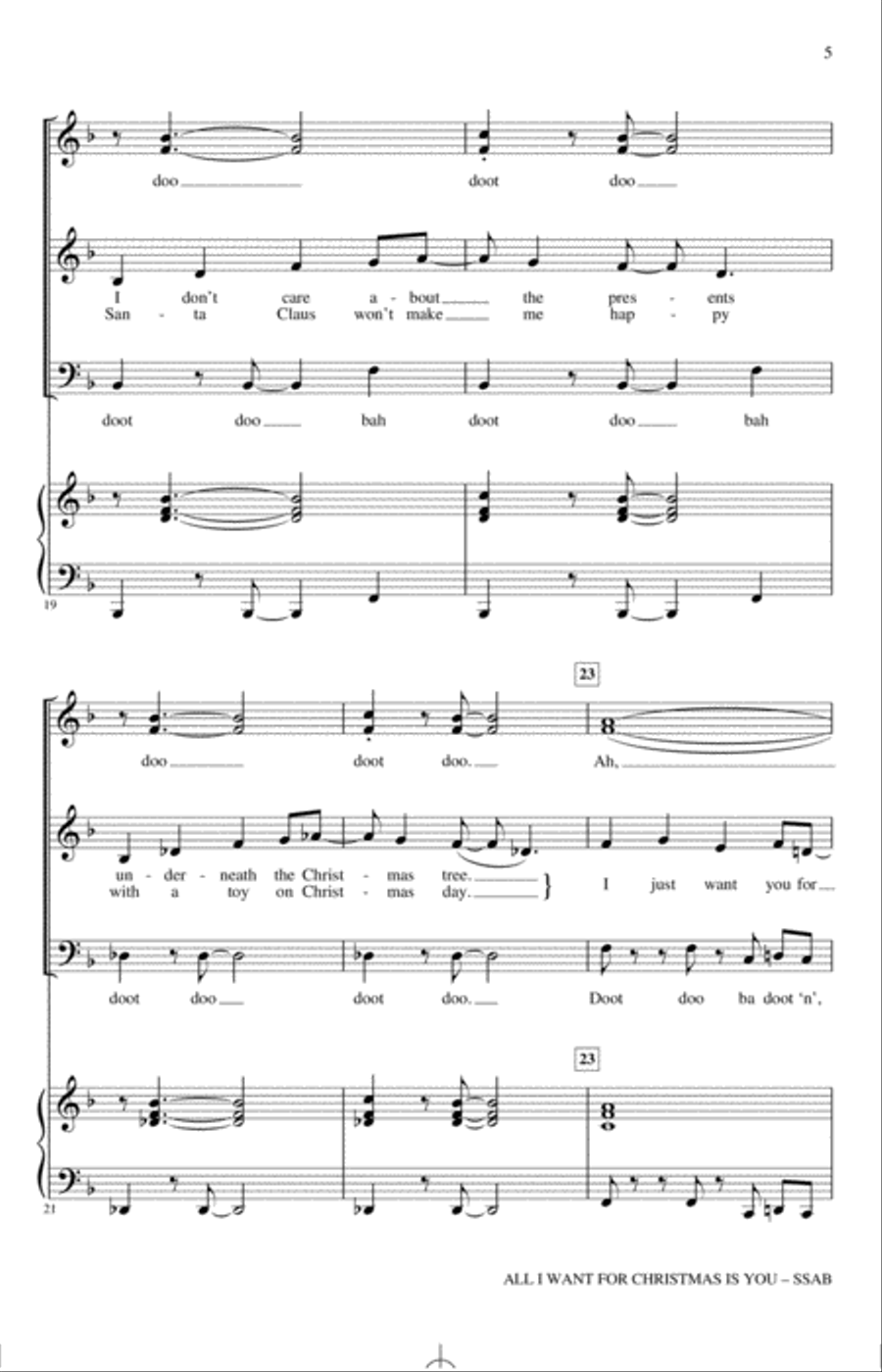 All I Want For Christmas Is You (arr. Roger Emerson) A Cappella scores gallery preview page 4