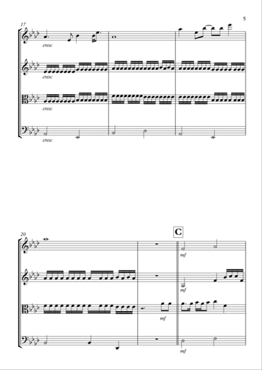 Wildest Dreams String Quartet scores gallery preview page 5