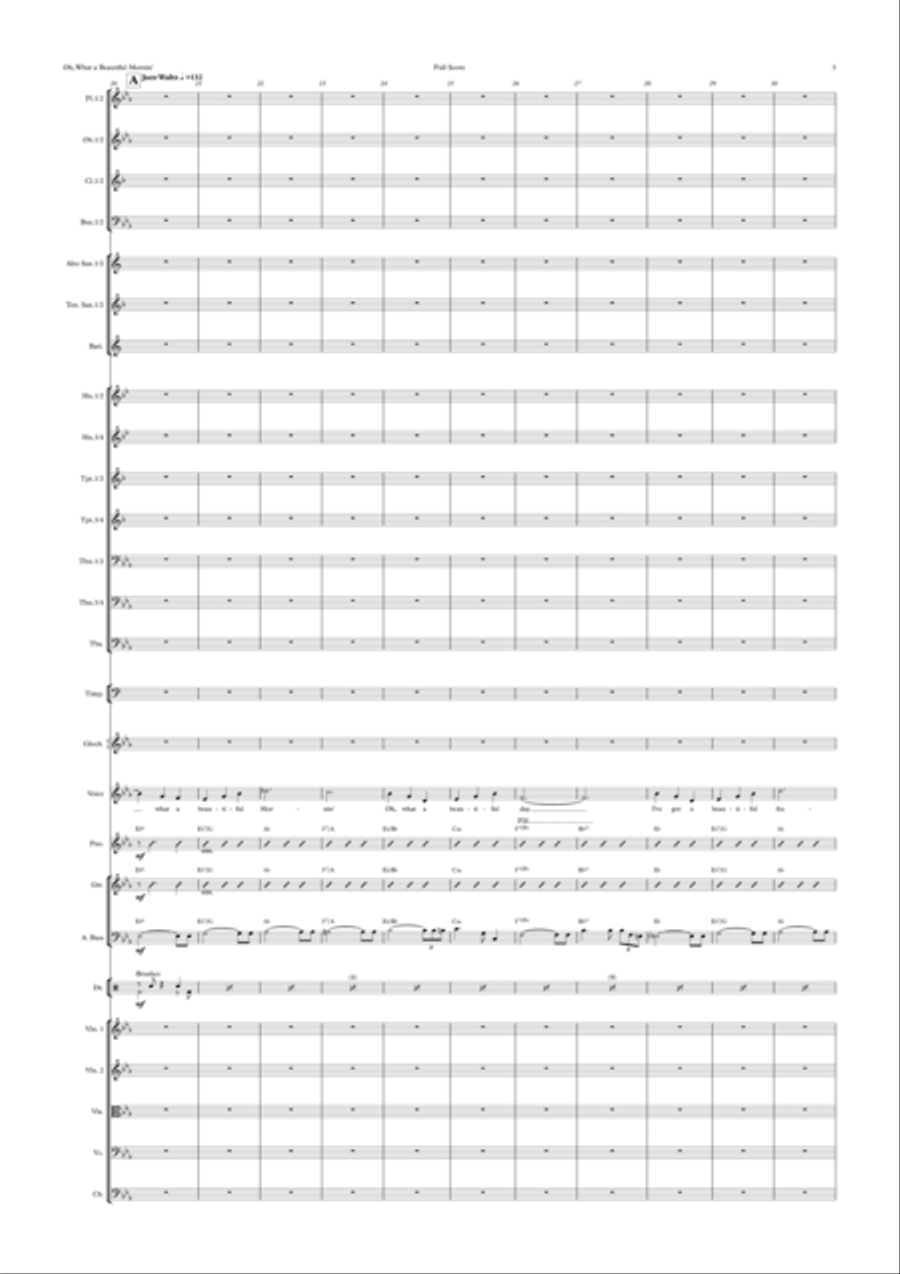 Oh, What A Beautiful Mornin' Oh, What A Beautiful Mornin' Full Orchestra scores gallery preview page 3