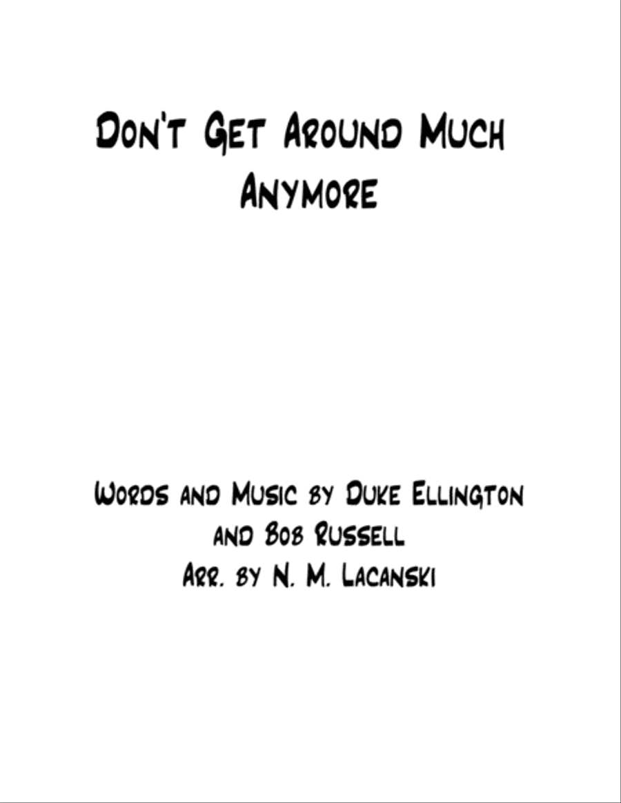Don't Get Around Much Anymore Trumpet Solo scores gallery preview page 1