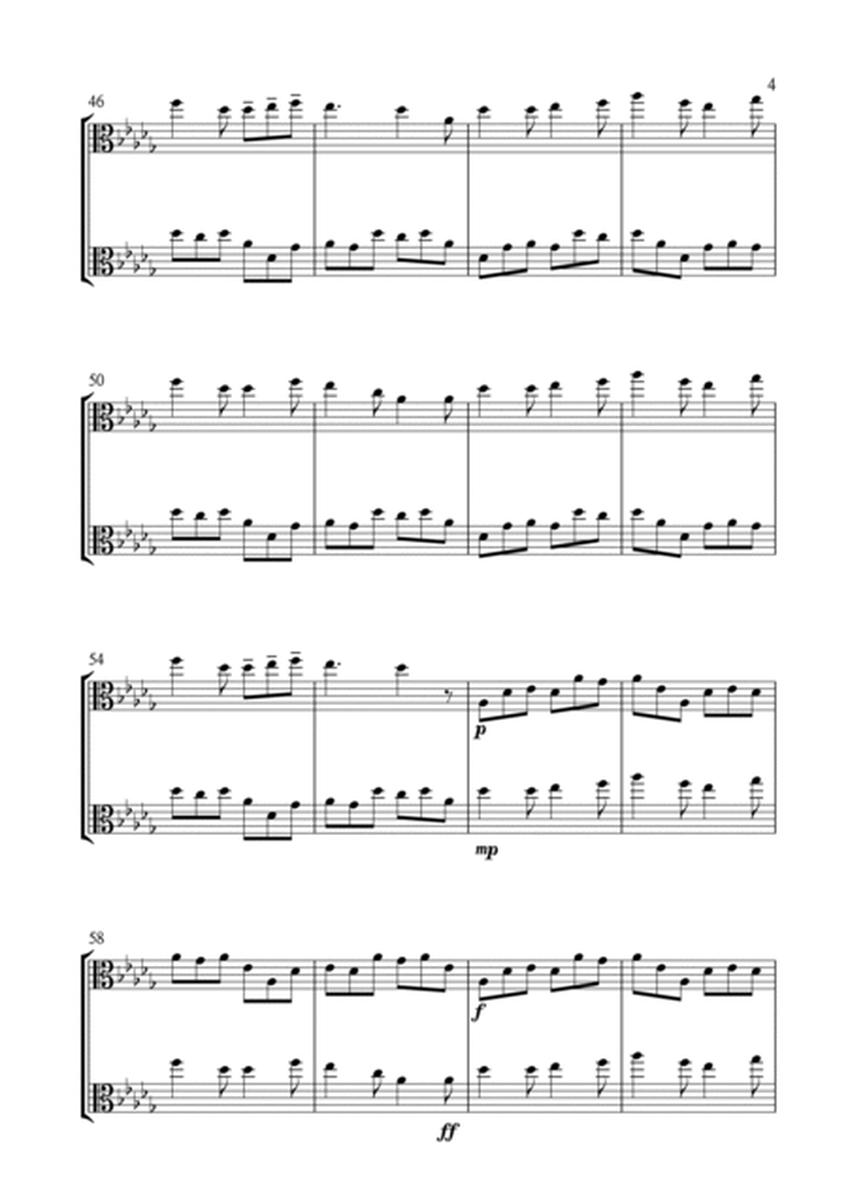 I Saw Three Ships for Viola Duet in Db Major. Intermediate. image number null