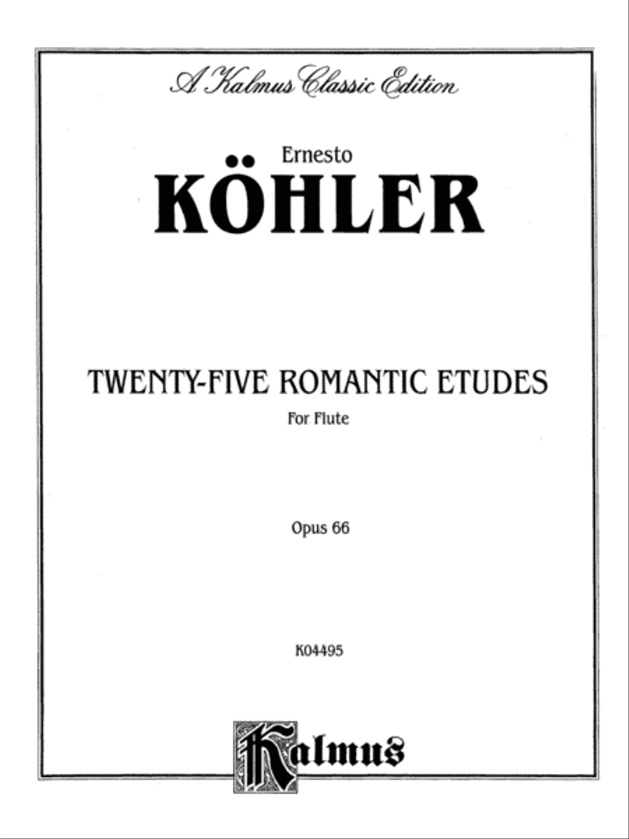 Twenty-five Romantic Etudes, Op. 66 Flute scores gallery preview page 2