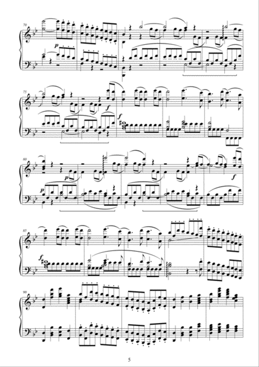 Mozart - Complete Symphony in G minor No.40 K.550 for Piano solo Piano Solo scores gallery preview page 5
