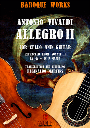 Book cover for ALLEGRO II - SONATE II (IN F MAJOR - RV 41) - ANTONIO VIVALDI - FOR CELLO AND GUITAR