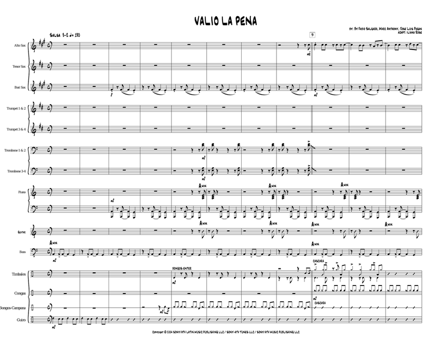 Valio La Pena Jazz Ensemble scores gallery preview page 2
