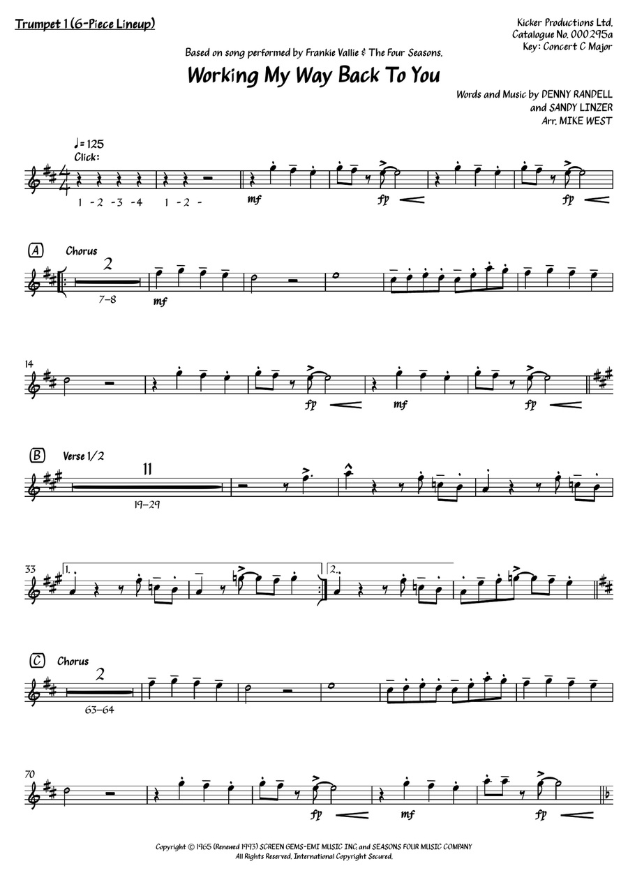 Workin' My Way Back To You Small Ensemble scores gallery preview page 2