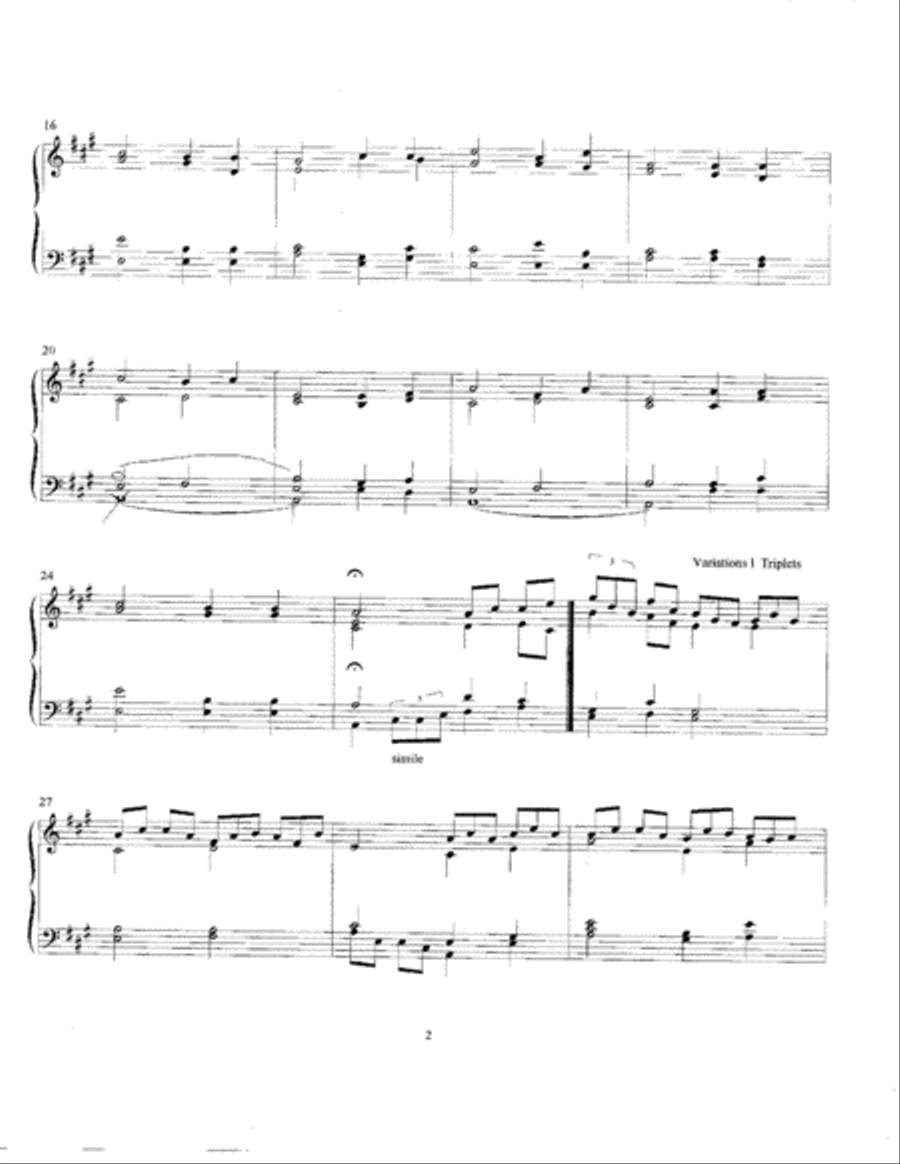 Variations on How Firm a Foundation Piano Solo scores gallery preview page 4