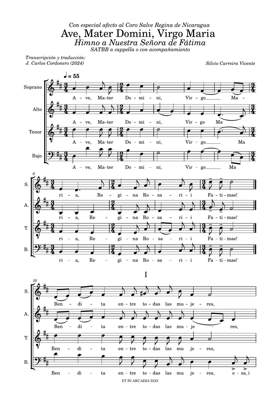 Ave, Mater Domini, Virgo Maria 4-Part scores gallery preview page 1