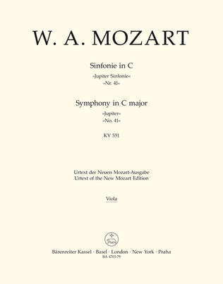 Symphony, No. 41 C major, KV 551 'Jupiter Symphony'