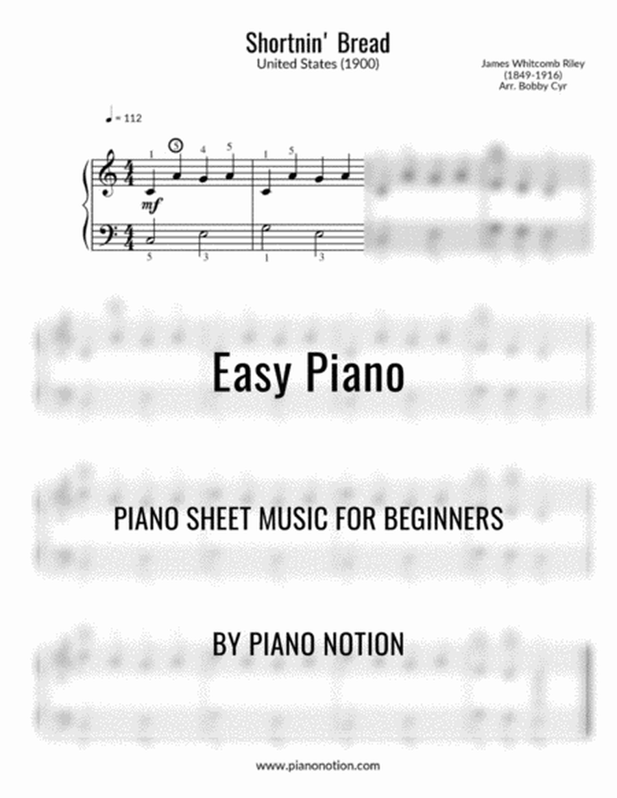 Shortnin' Bread (Easy Piano Solo)